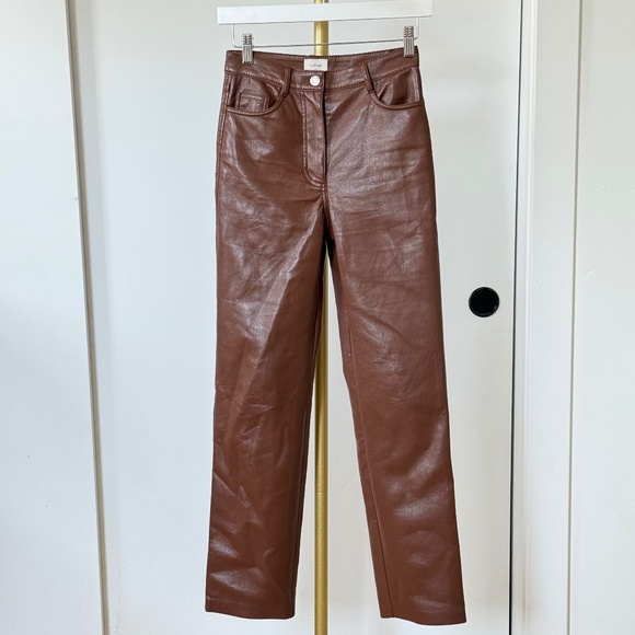 Aritzia Pants - Wilfred (Aritzia) Brown Faux Leather Pants